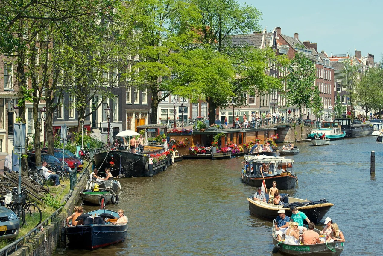 Grachtenszene im Jordaan-Viertel, Amsterdam
